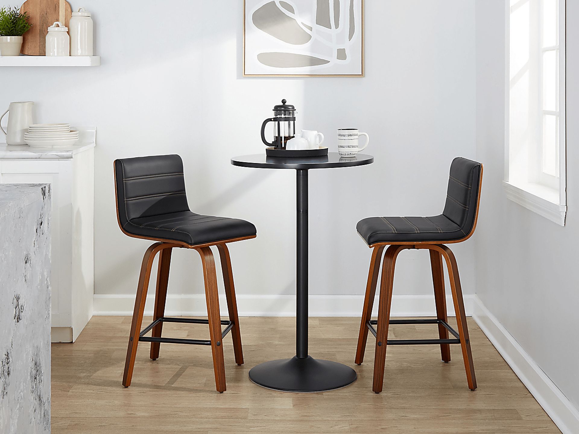 Sturfield III Black Swivel Counter Height Stool, Set of 2 - Image 9