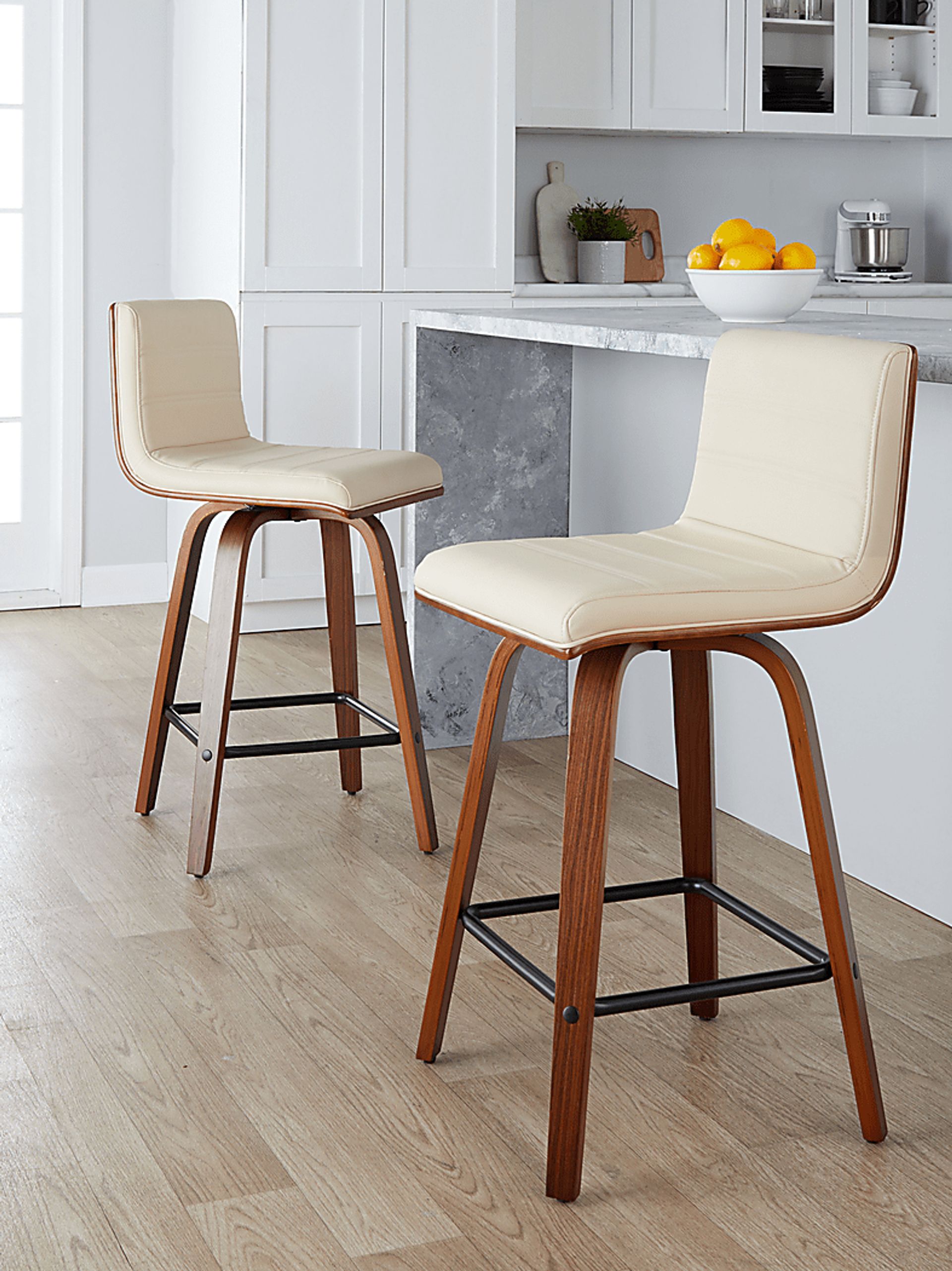 Sturfield III Cream Swivel Counter Height Stool, Set of 2 - Image 2