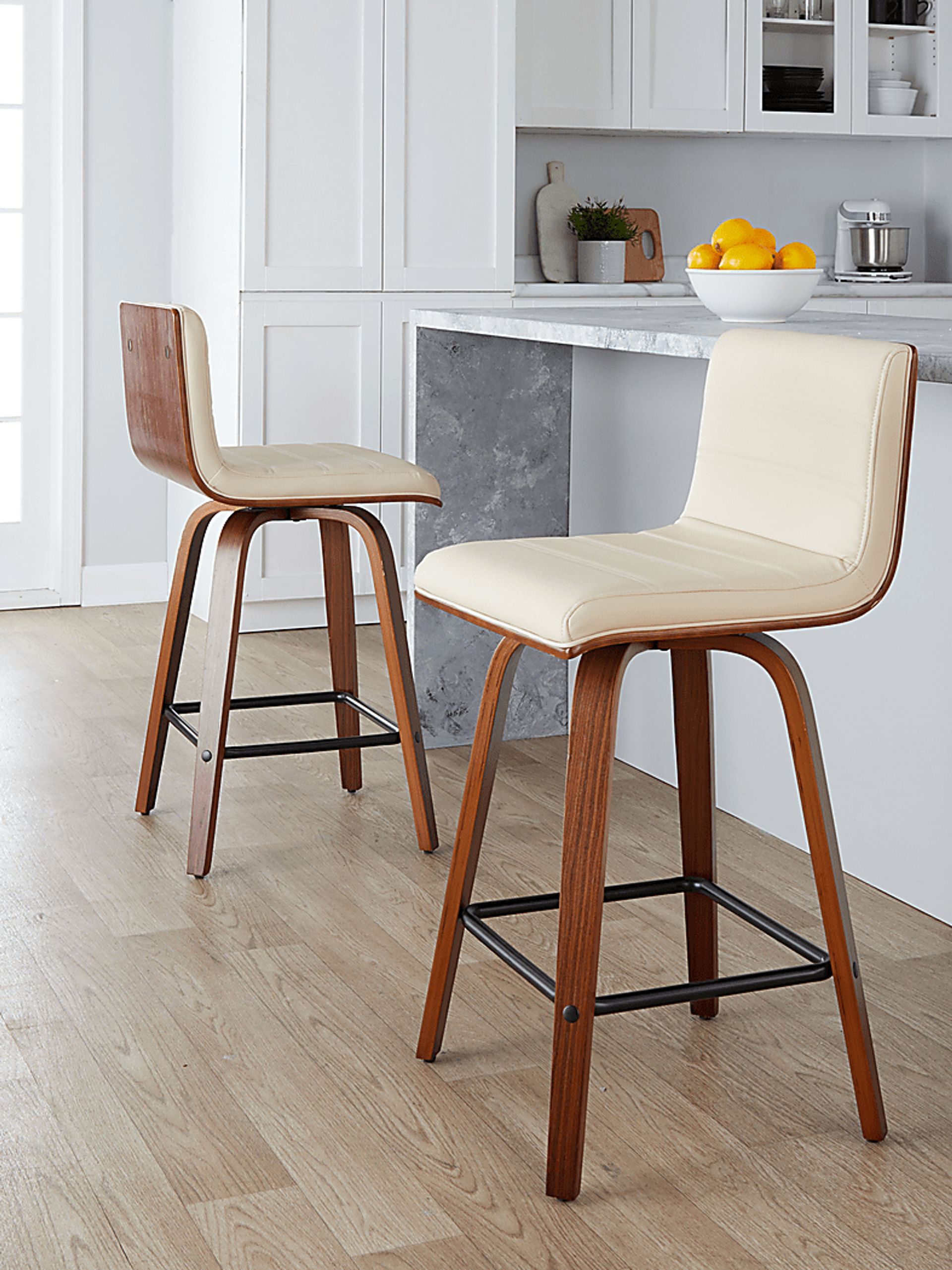 Sturfield III Cream Swivel Counter Height Stool, Set of 2 - Image 8