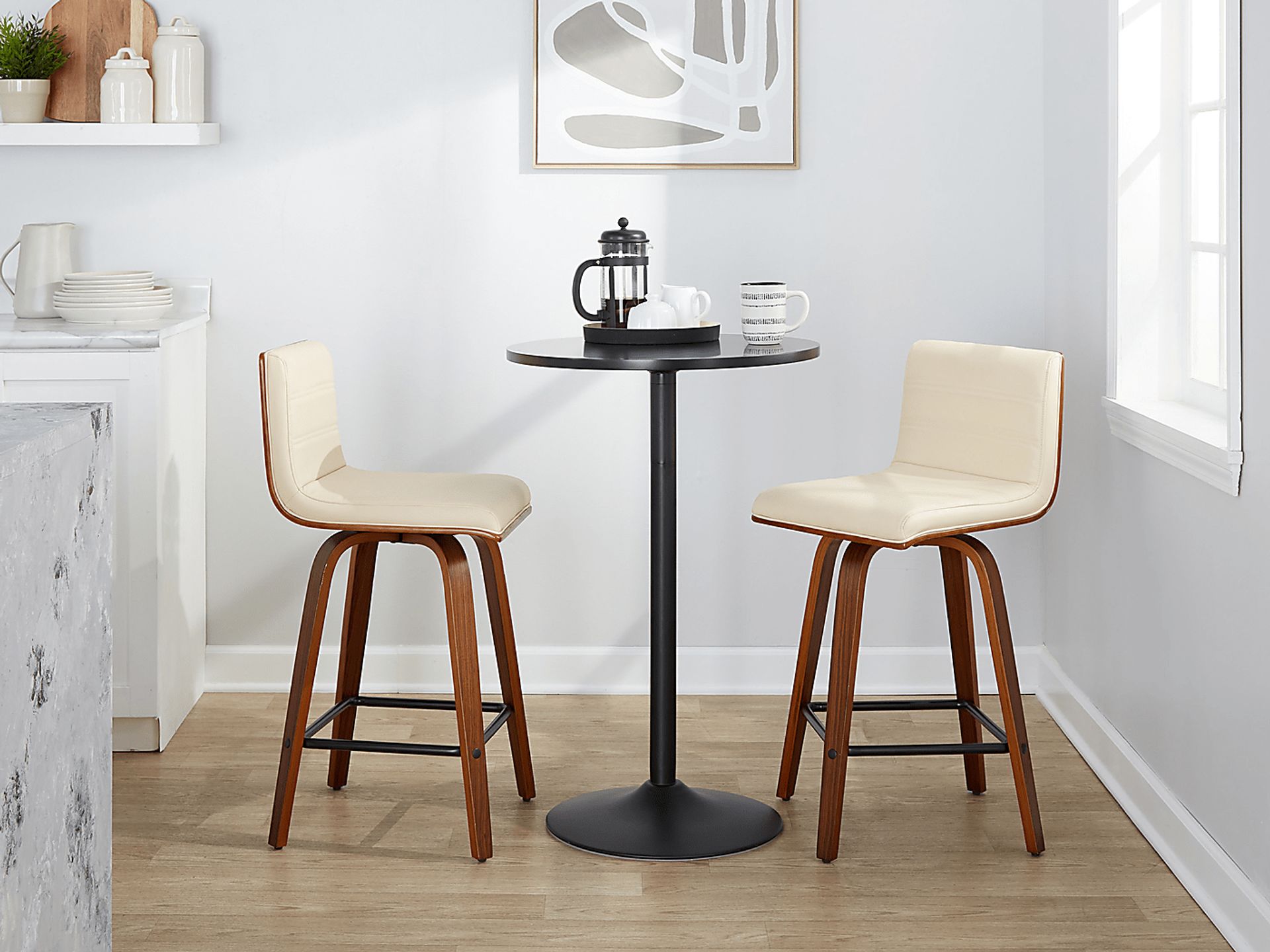 Sturfield III Cream Swivel Counter Height Stool, Set of 2 - Image 10
