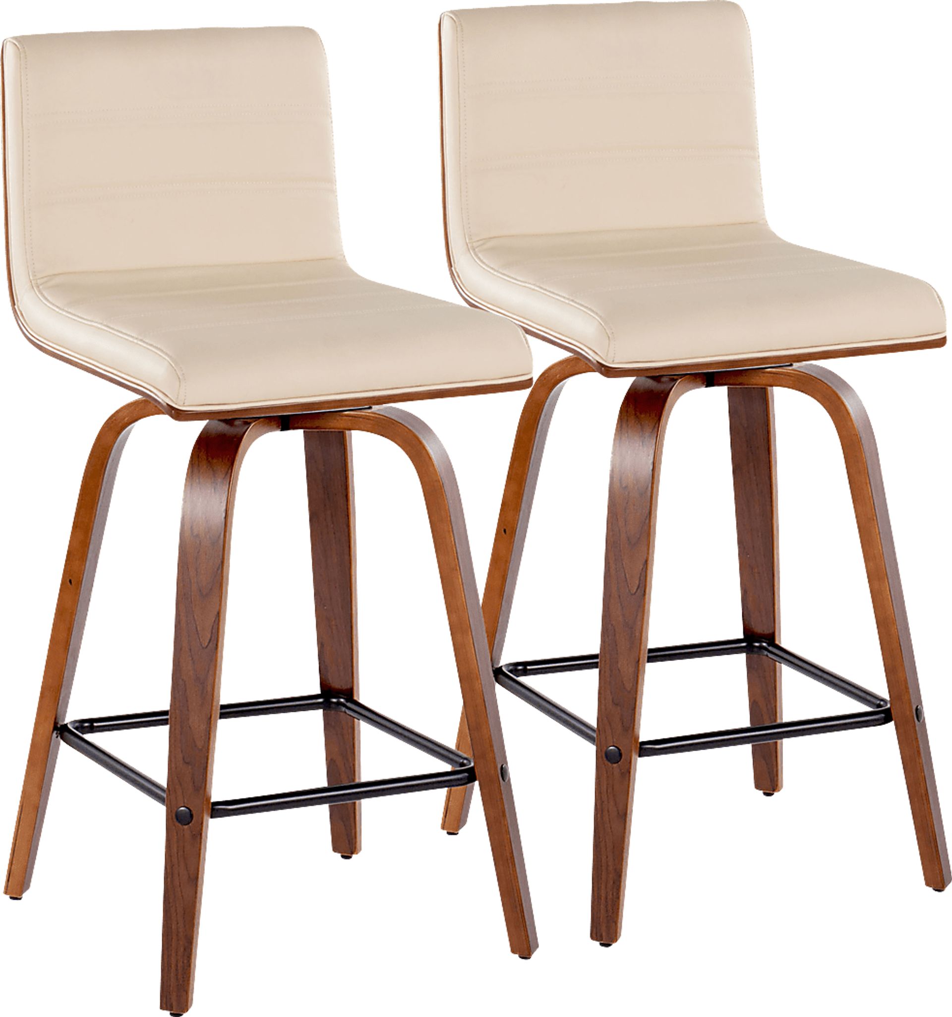 Sturfield III Cream Swivel Counter Height Stool, Set of 2 - Image 1