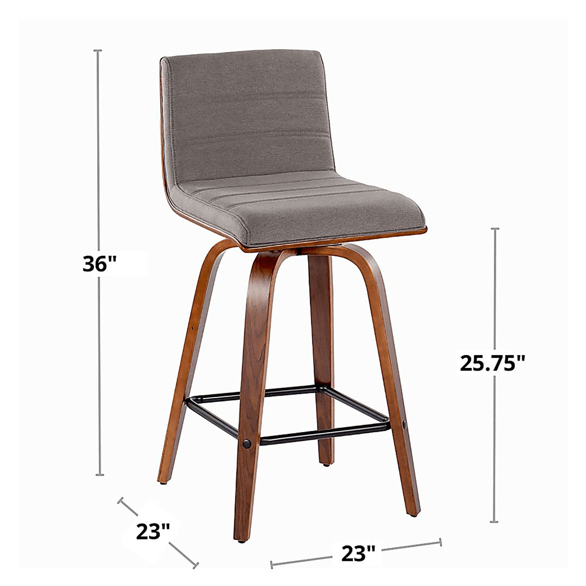 Sturfield III Gray Swivel Counter Height Stool, Set of 2 - Image 12