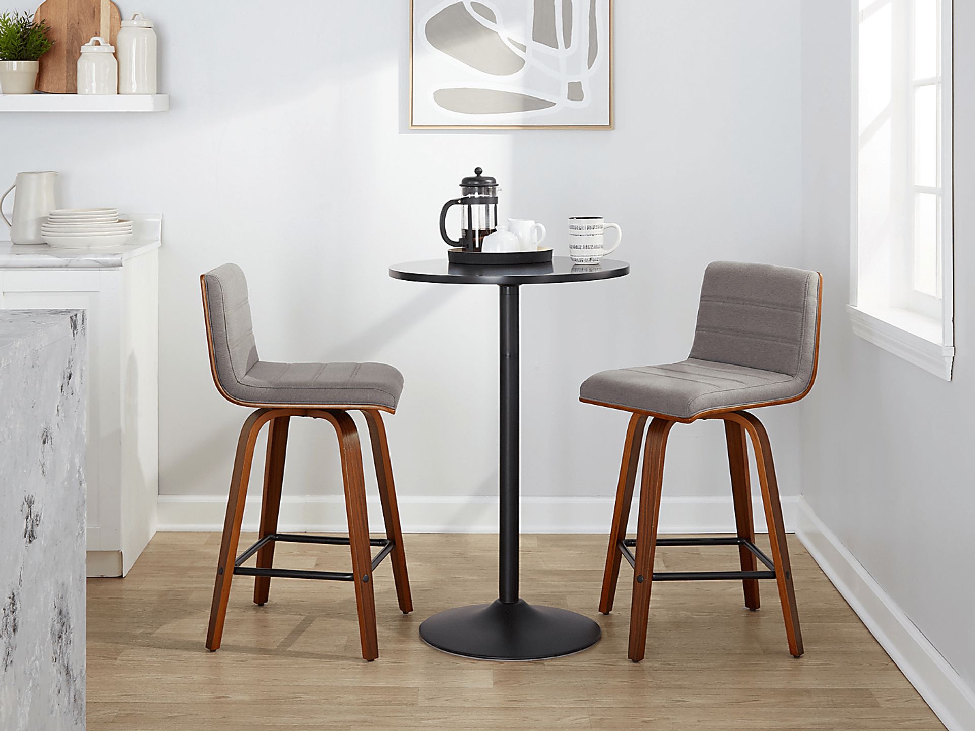 Sturfield III Gray Swivel Counter Height Stool, Set of 2 - Image 10