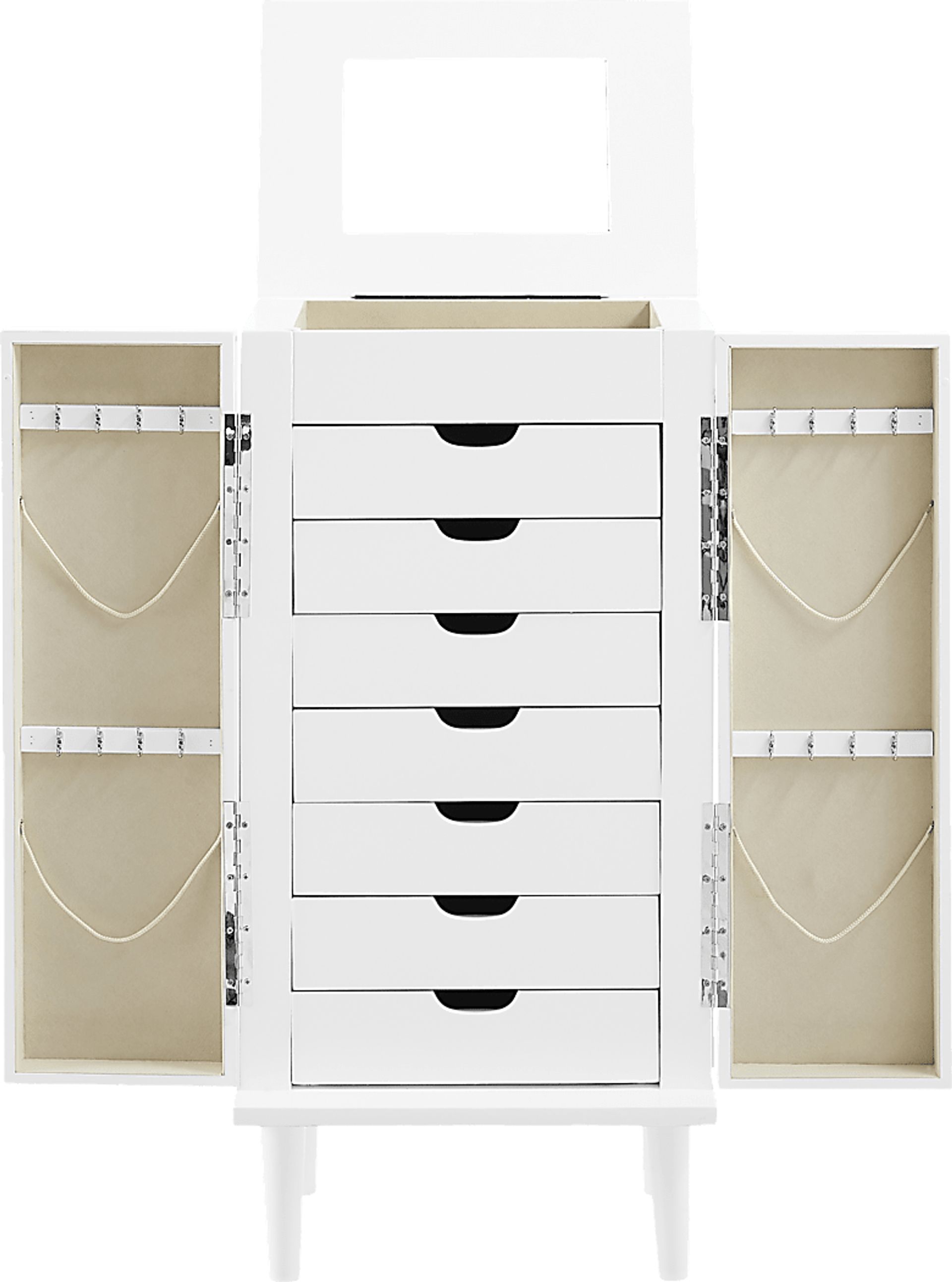 Suari White Jewelry Armoire - Image 14