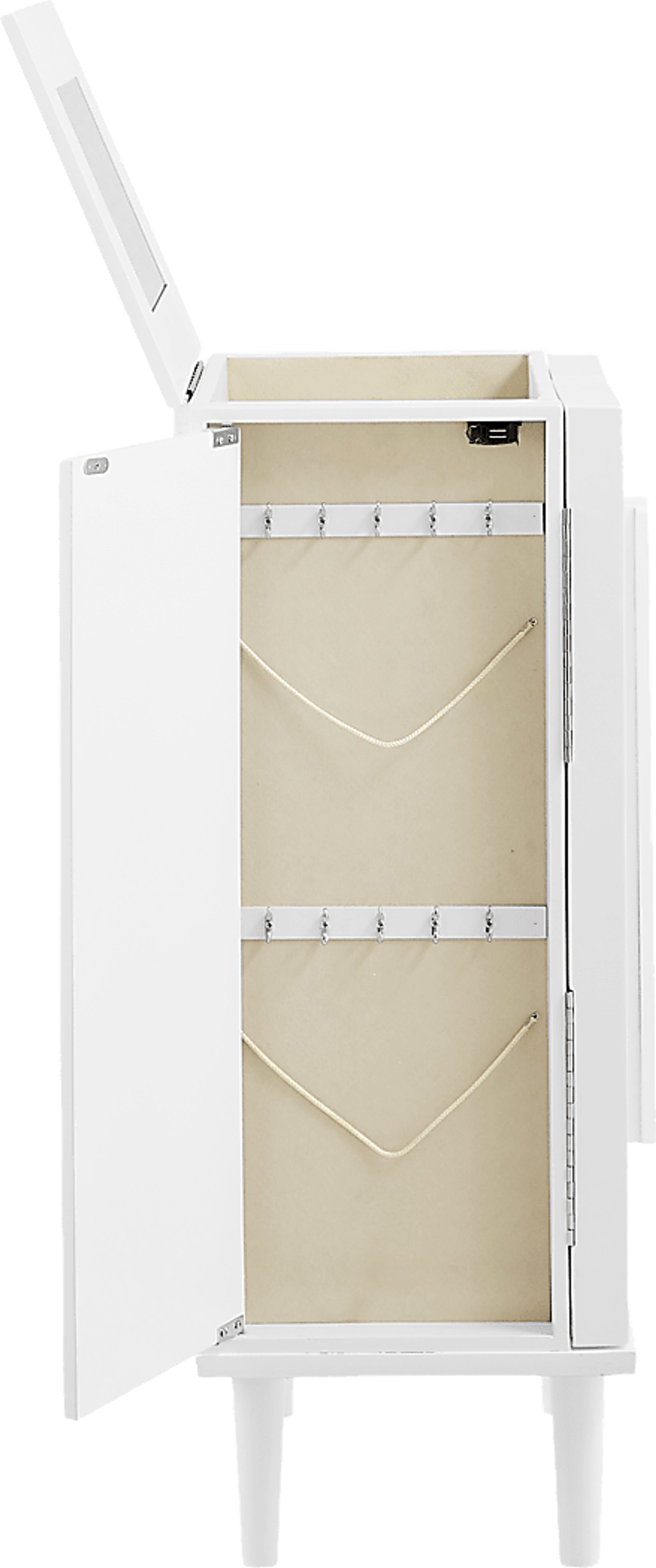 Suari White Jewelry Armoire - Image 15