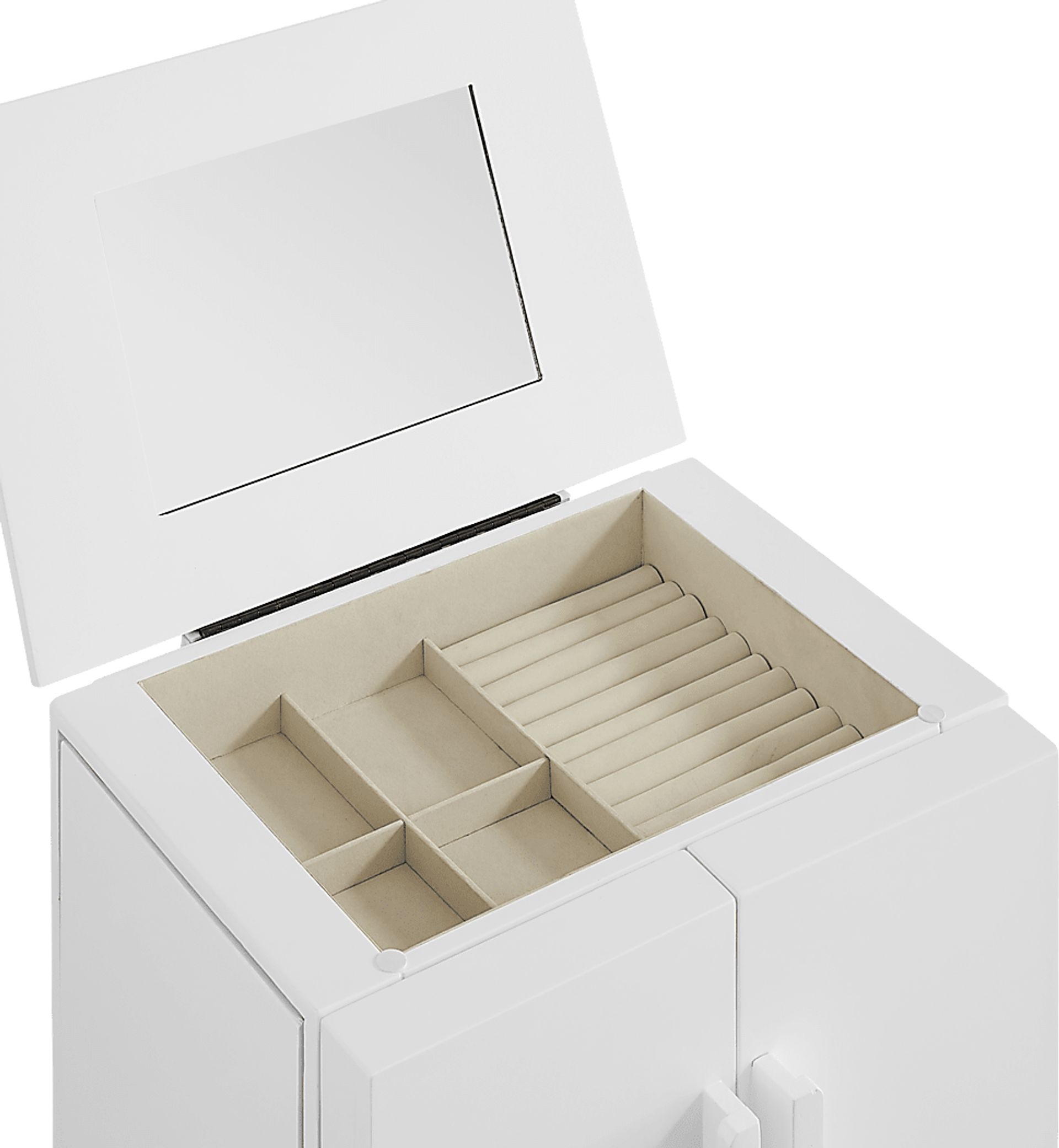 Suari White Jewelry Armoire - Image 6