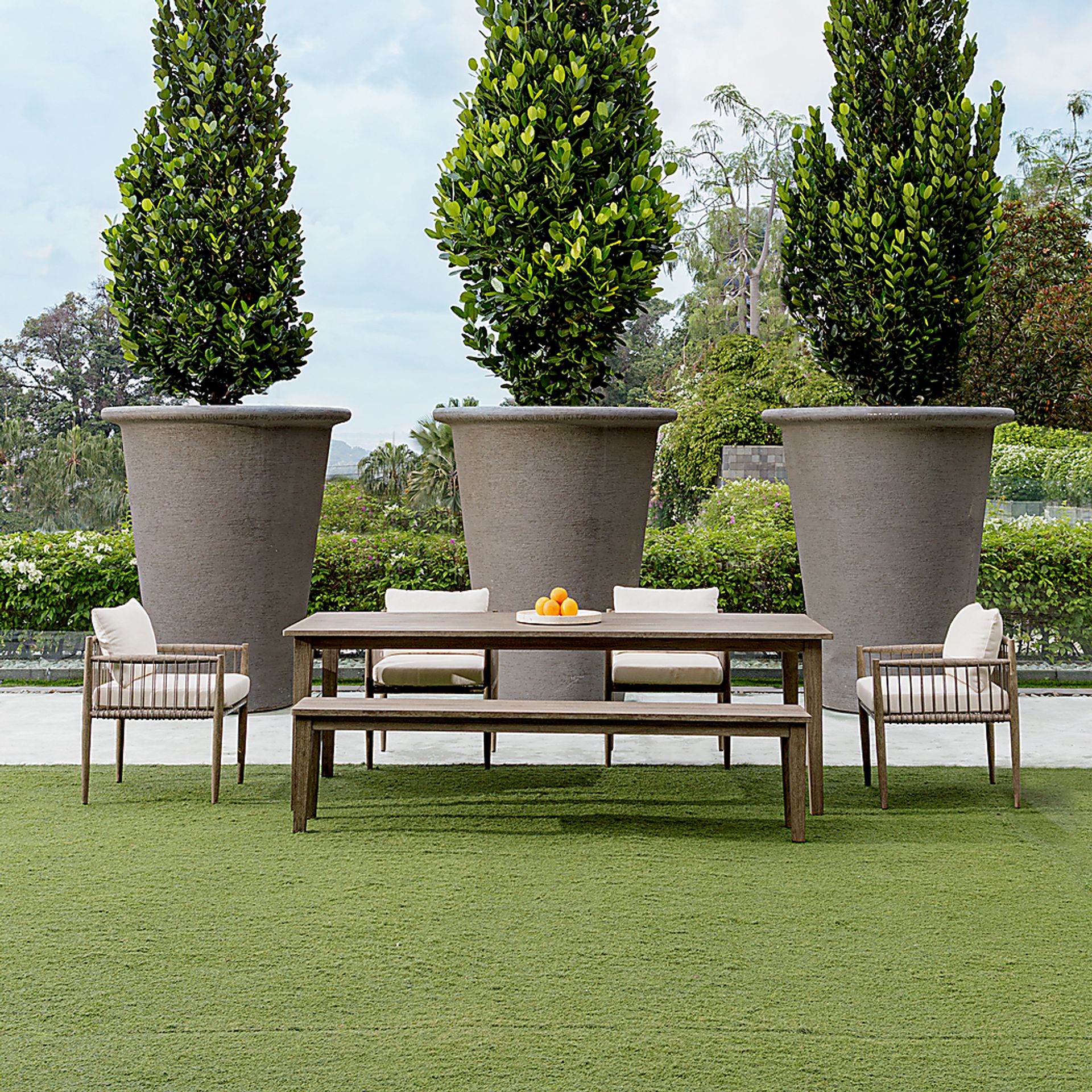 Sudru White Outdoor Tray - Image 2