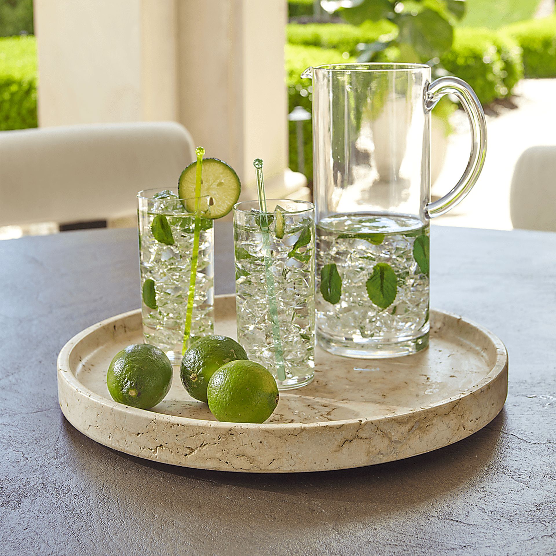 Sudru White Outdoor Tray - Image 3