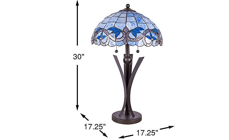 Tiffany & Co. スケッチ　ライトブルー Suffok Edge 2 Pc Blue Colors Lamps | Rooms to Go