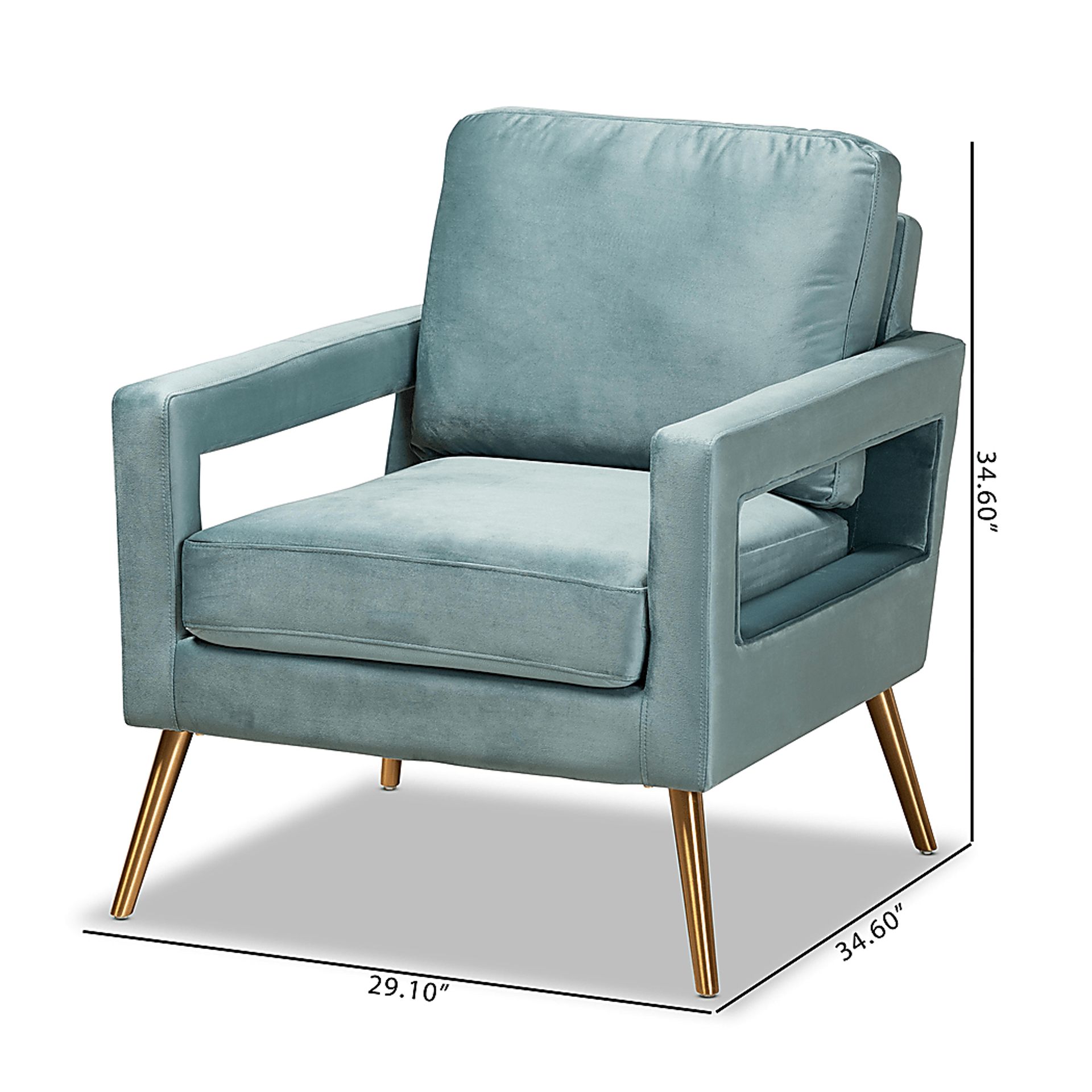 Sugarberry Light Blue Accent Chair - Image 9