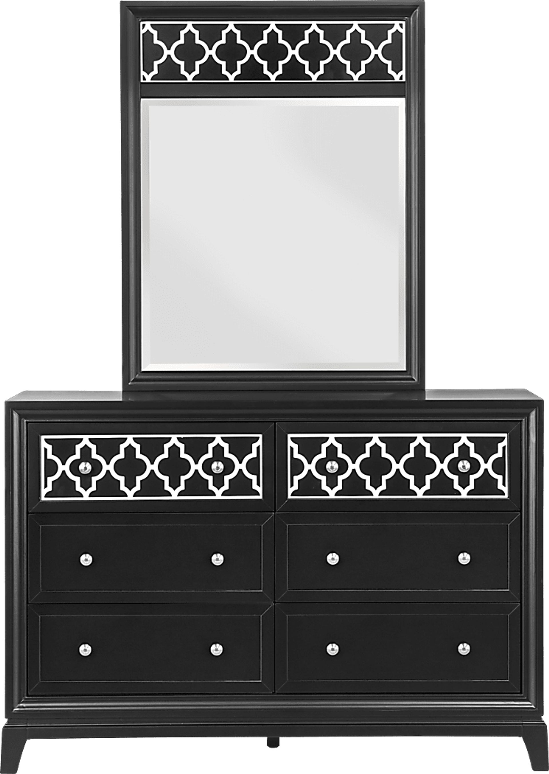 Suki Black Dresser and Mirror Set - Image 2