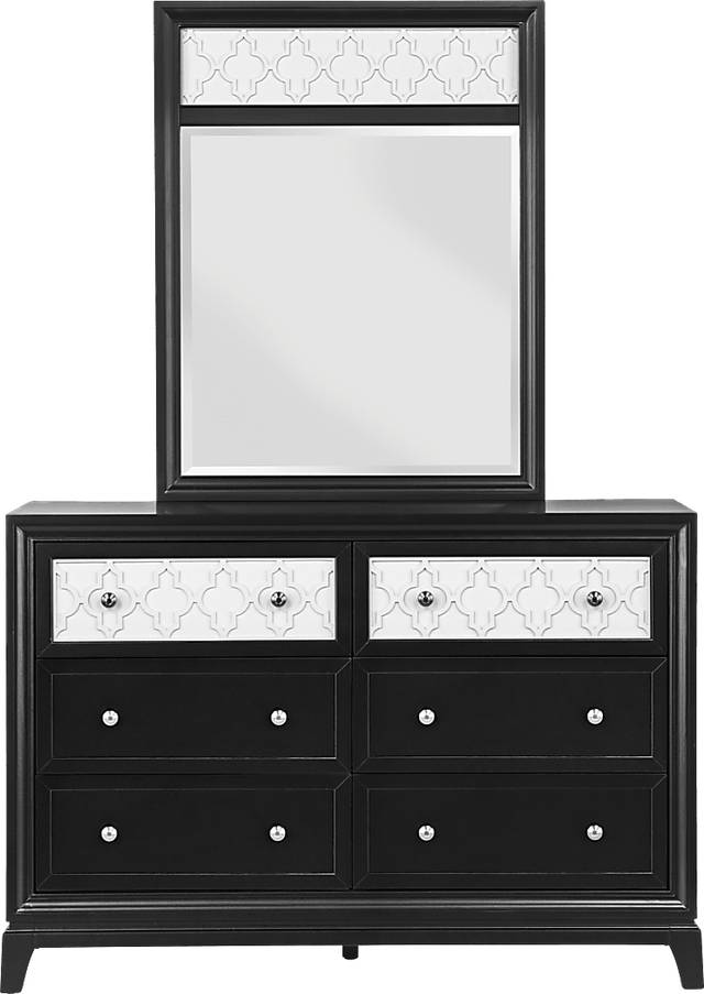 Suki Black Dresser and Mirror Set - Thumbnail - Image 4