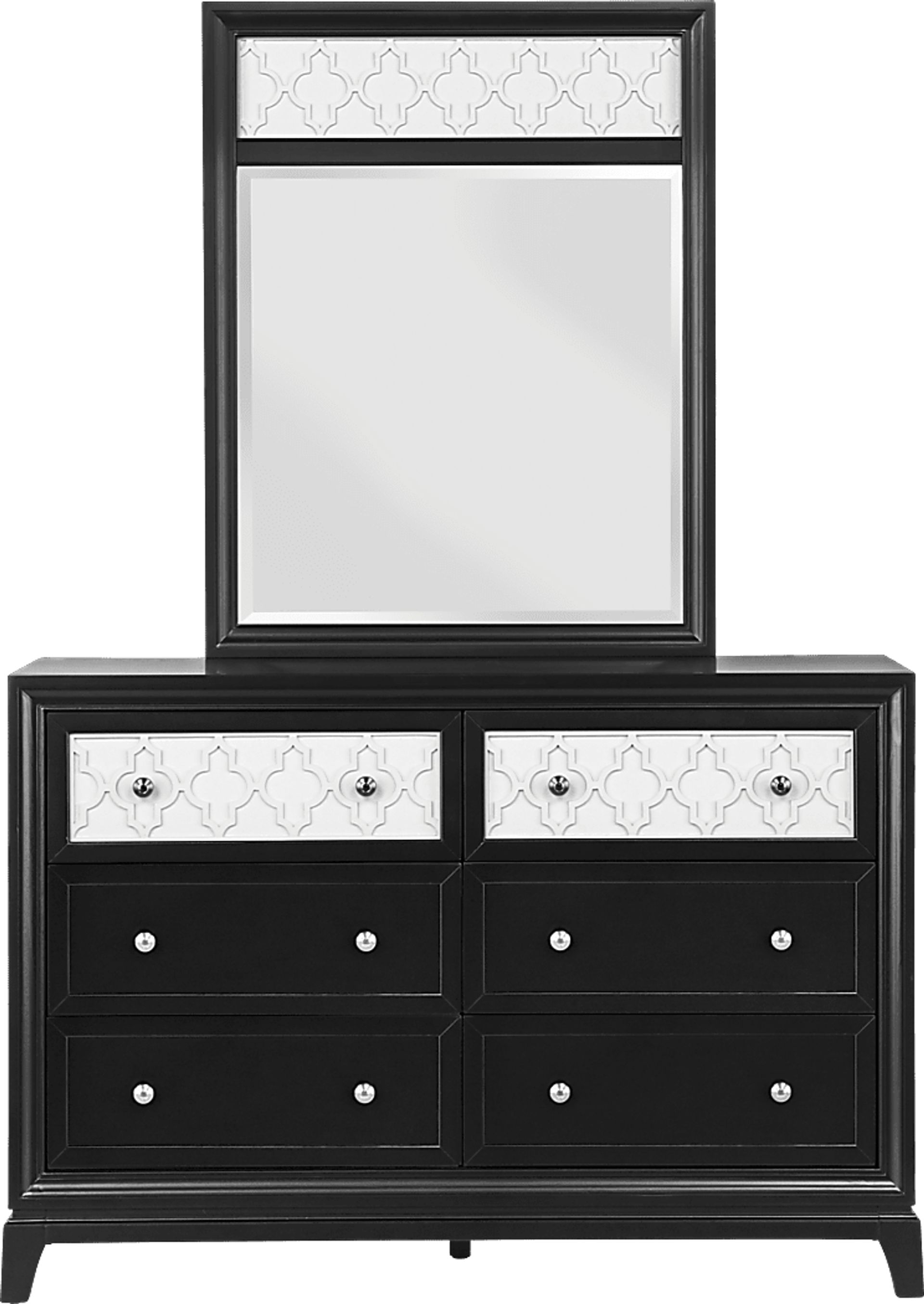 Suki Black Dresser and Mirror Set - Image 4