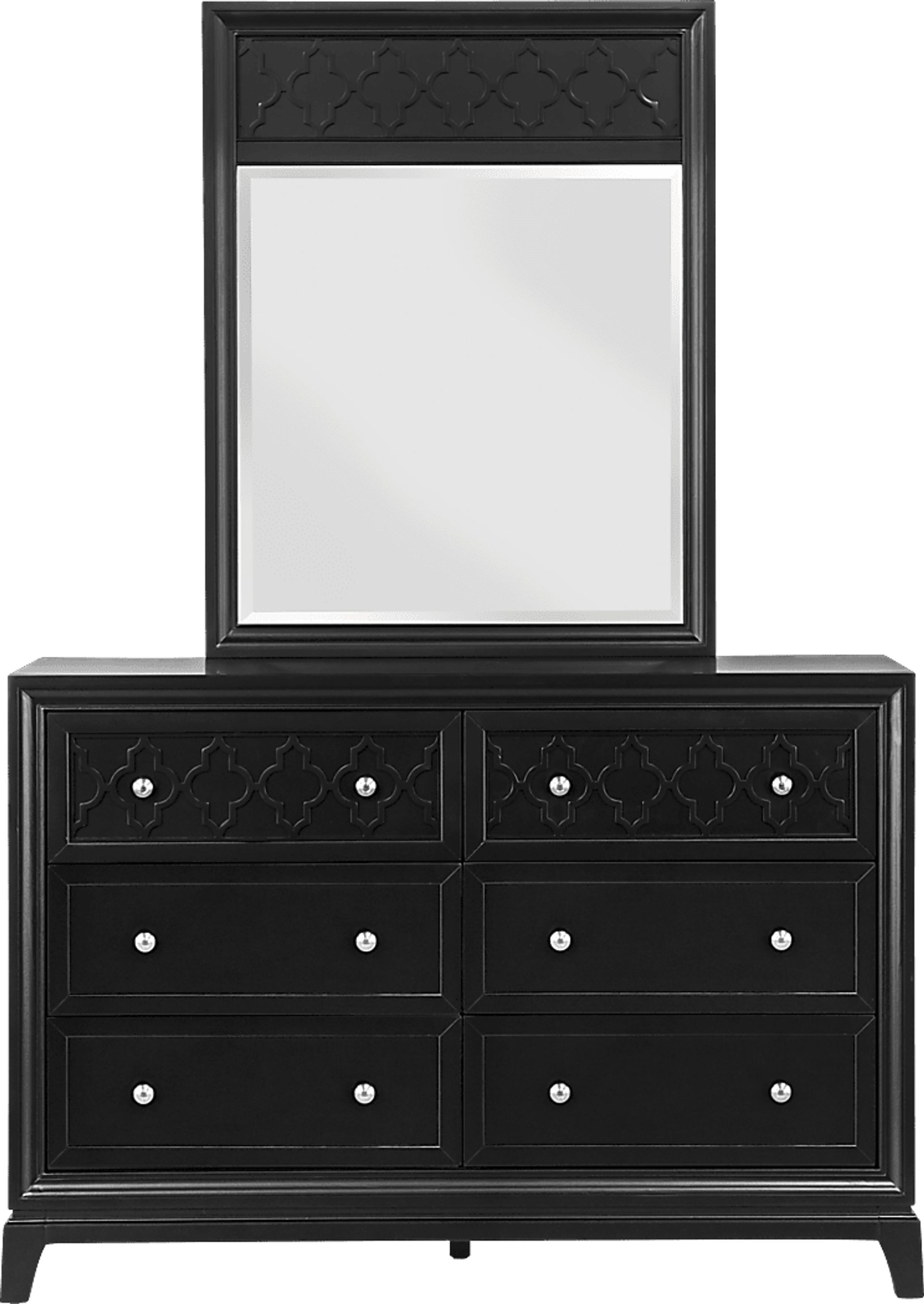 Suki Black Dresser and Mirror Set - Image 1
