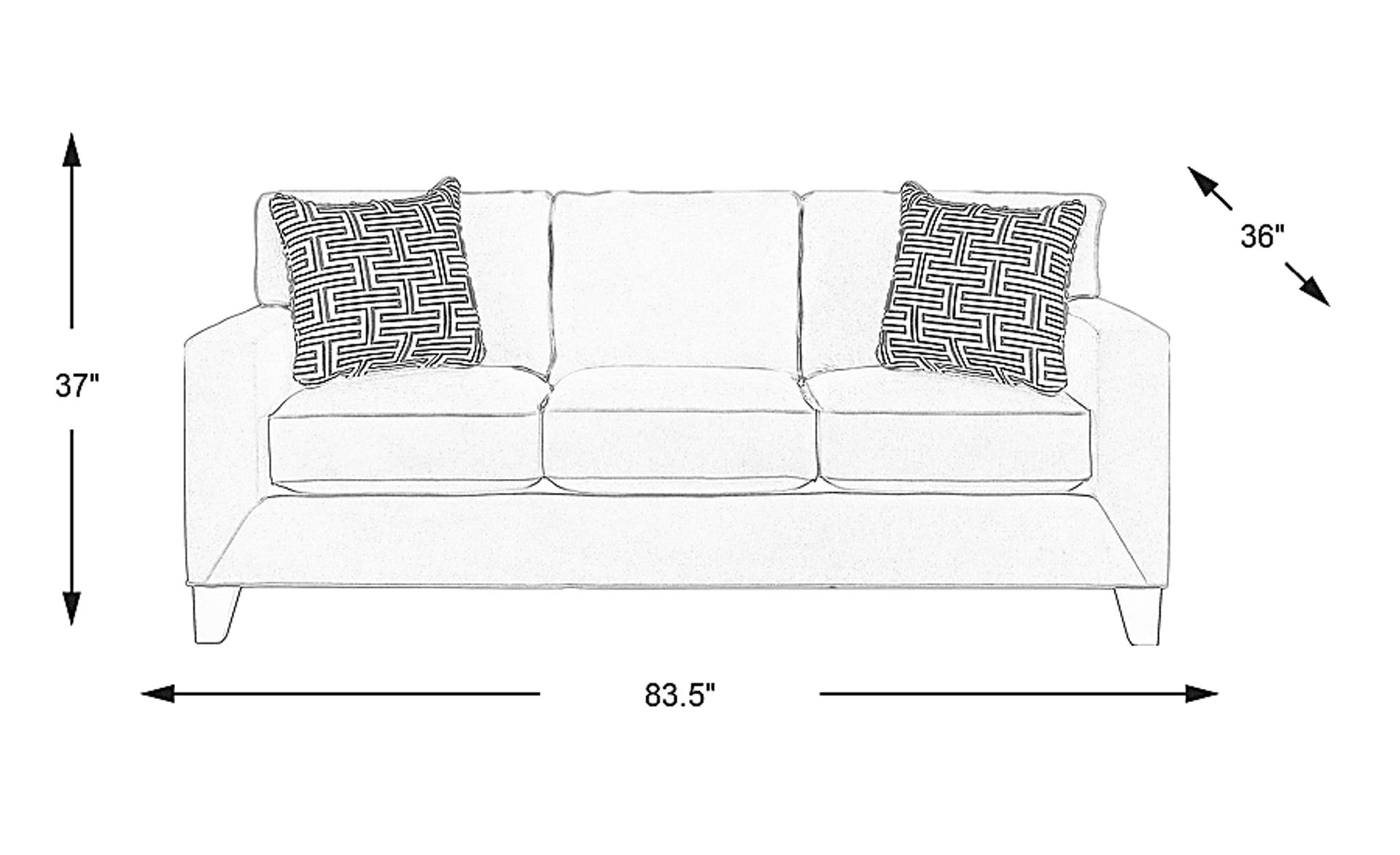 Dimension Image. Please refer to the Dimension Tab on this page for dimension details.