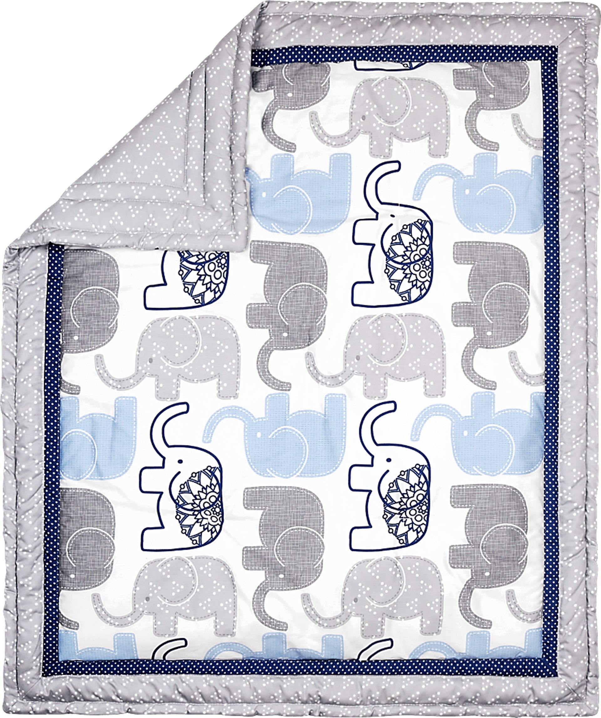 Sully Blue 3 Pc Baby Bedding Set - Image 2