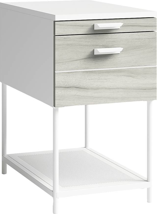 Sumae White Nightstand - Thumbnail - Image 1