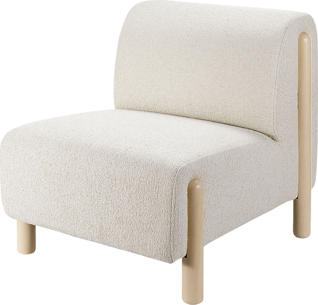 Sumiza White Accent Chair
