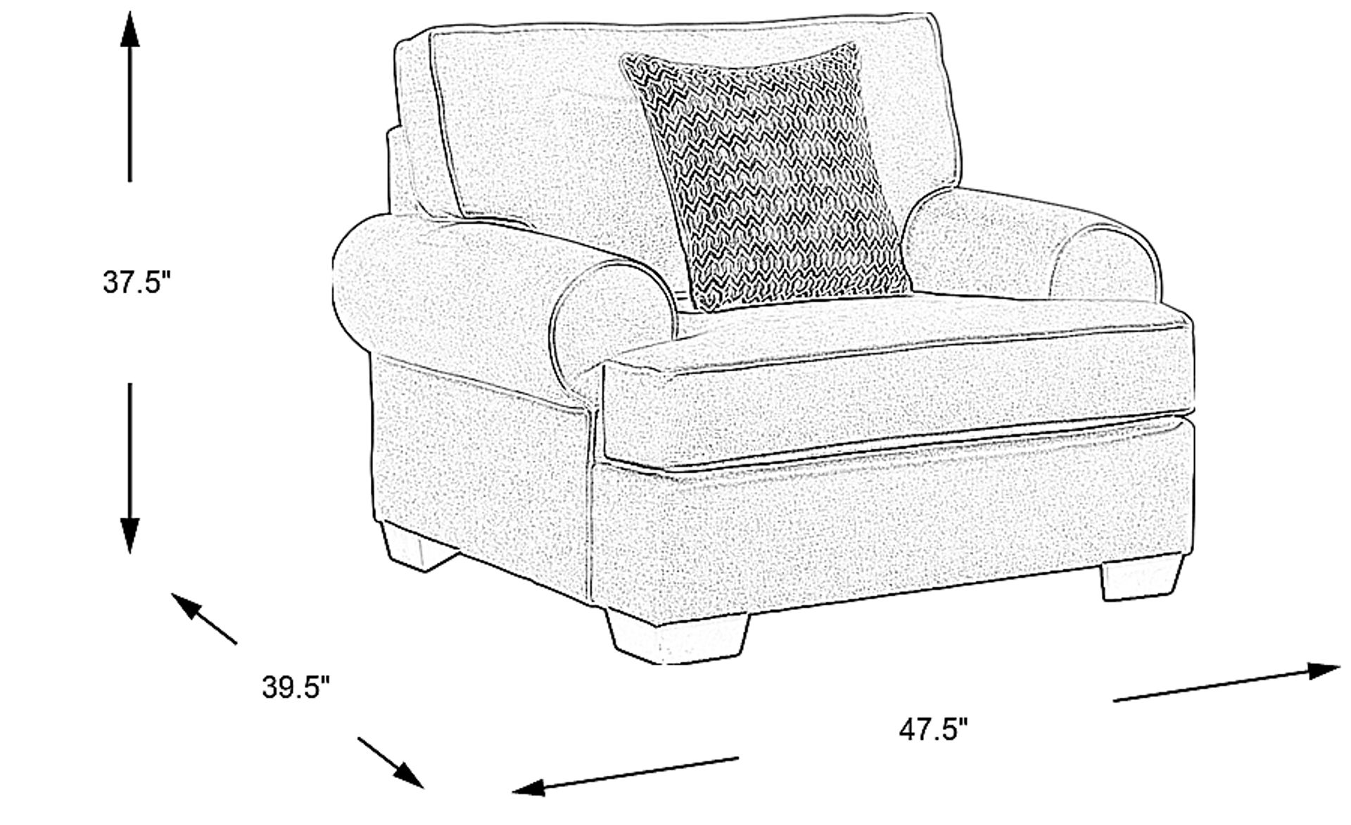 Dimension Image. Please refer to the Dimension Tab on this page for dimension details.