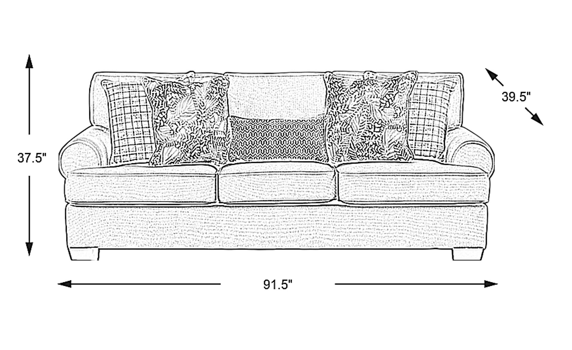 Dimension Image. Please refer to the Dimension Tab on this page for dimension details.
