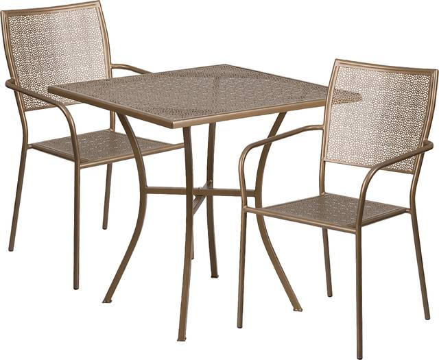 Summer Haven Gold 3 Pc 28 in. Square Patio Set - Thumbnail - Image 1