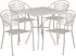 Summer Haven Light Gray 5 Pc 28 in. Square Patio Set