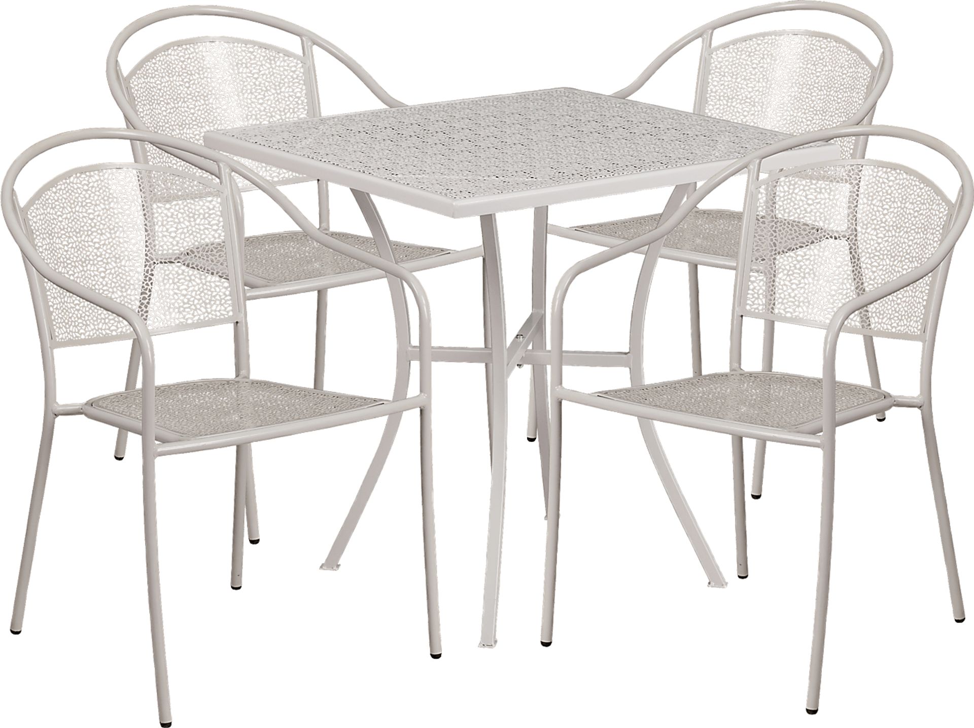 Summer Haven Light Gray 5 Pc 28 in. Square Patio Set - Image 1