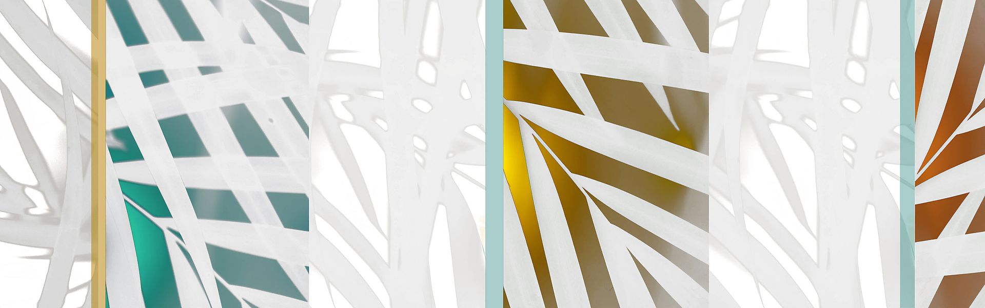 Summer Palm Trees I Teal Artwork - Image 1