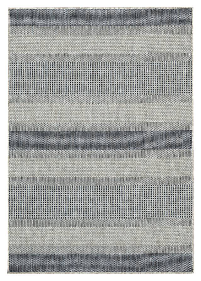 Summer Stripes Chambray 7'10 x 9'10 Indoor/Outdoor Rug - Thumbnail - Image 1