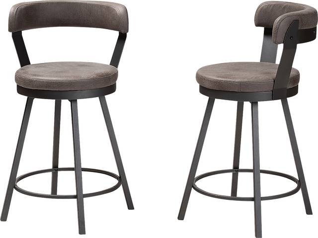 Summerglen Gray Bar Height Stool, Set of 2 - Thumbnail - Image 3
