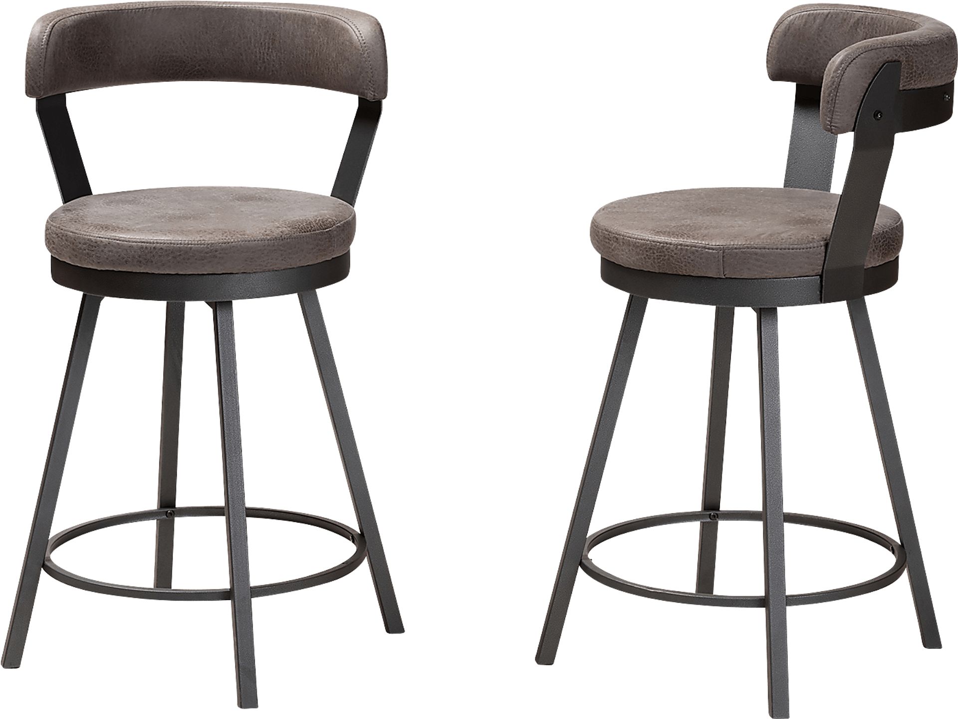 Summerglen Gray Bar Height Stool, Set of 2 - Image 3