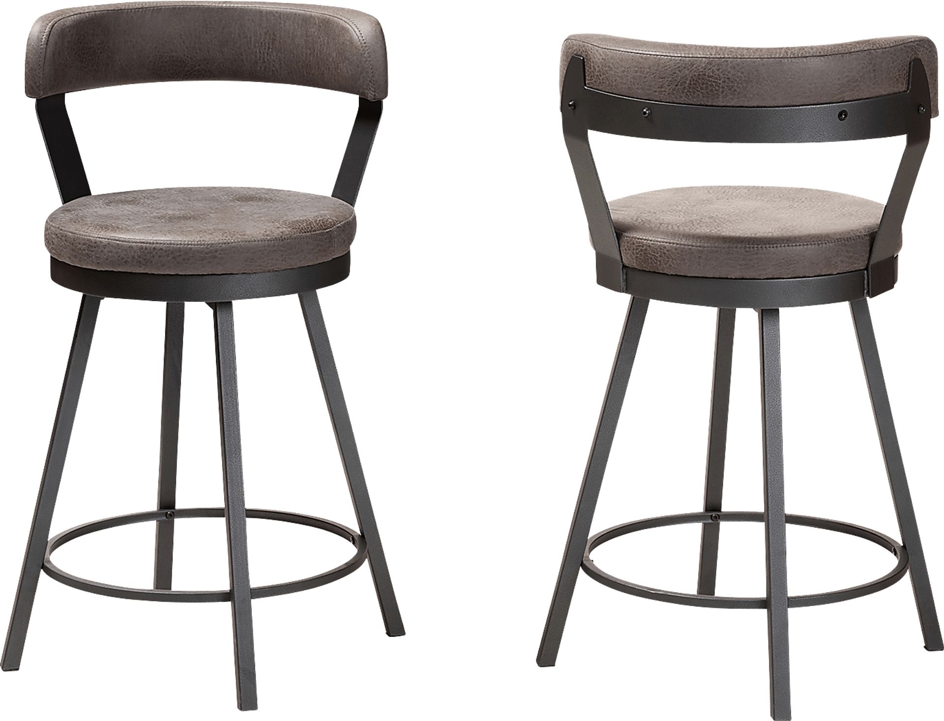 Summerglen Gray Bar Height Stool, Set of 2 - Image 4