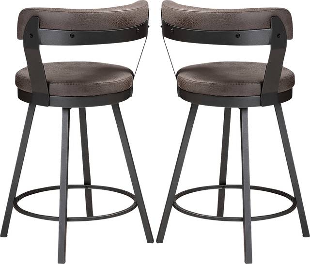 Summerglen Gray Bar Height Stool, Set of 2 - Thumbnail - Image 5