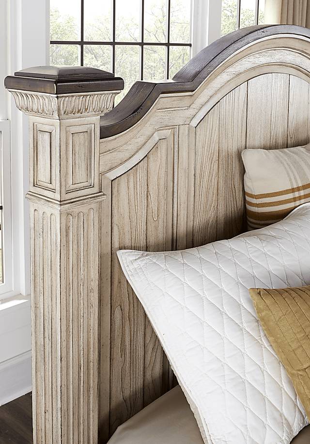 Summerset Cream 3 Pc Queen Poster Bed - Thumbnail - Image 3