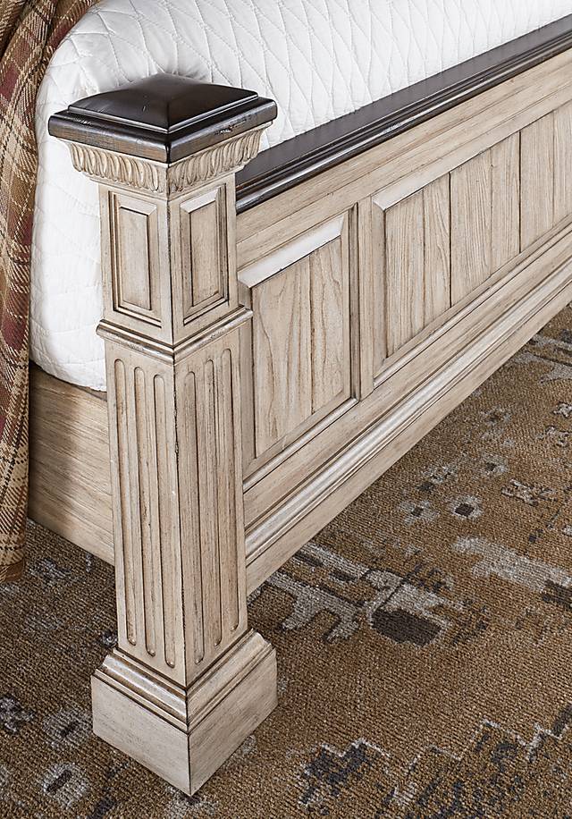 Summerset Cream 3 Pc Queen Poster Bed - Thumbnail - Image 4