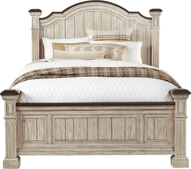 Summerset Cream 3 Pc Queen Poster Bed - Thumbnail - Image 1
