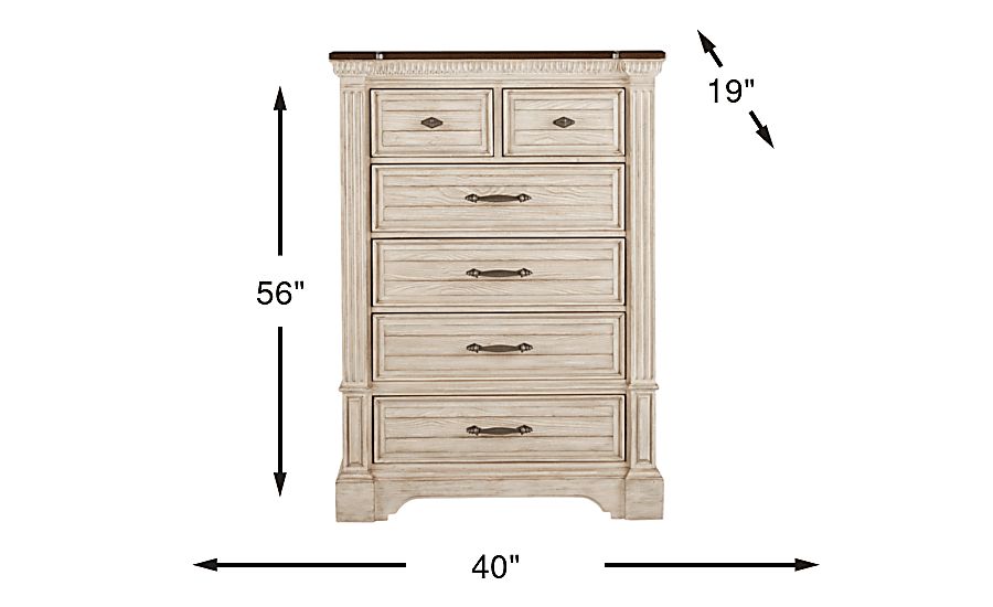 Summerset Cream Colors,Light Wood,White Chest | Rooms to Go