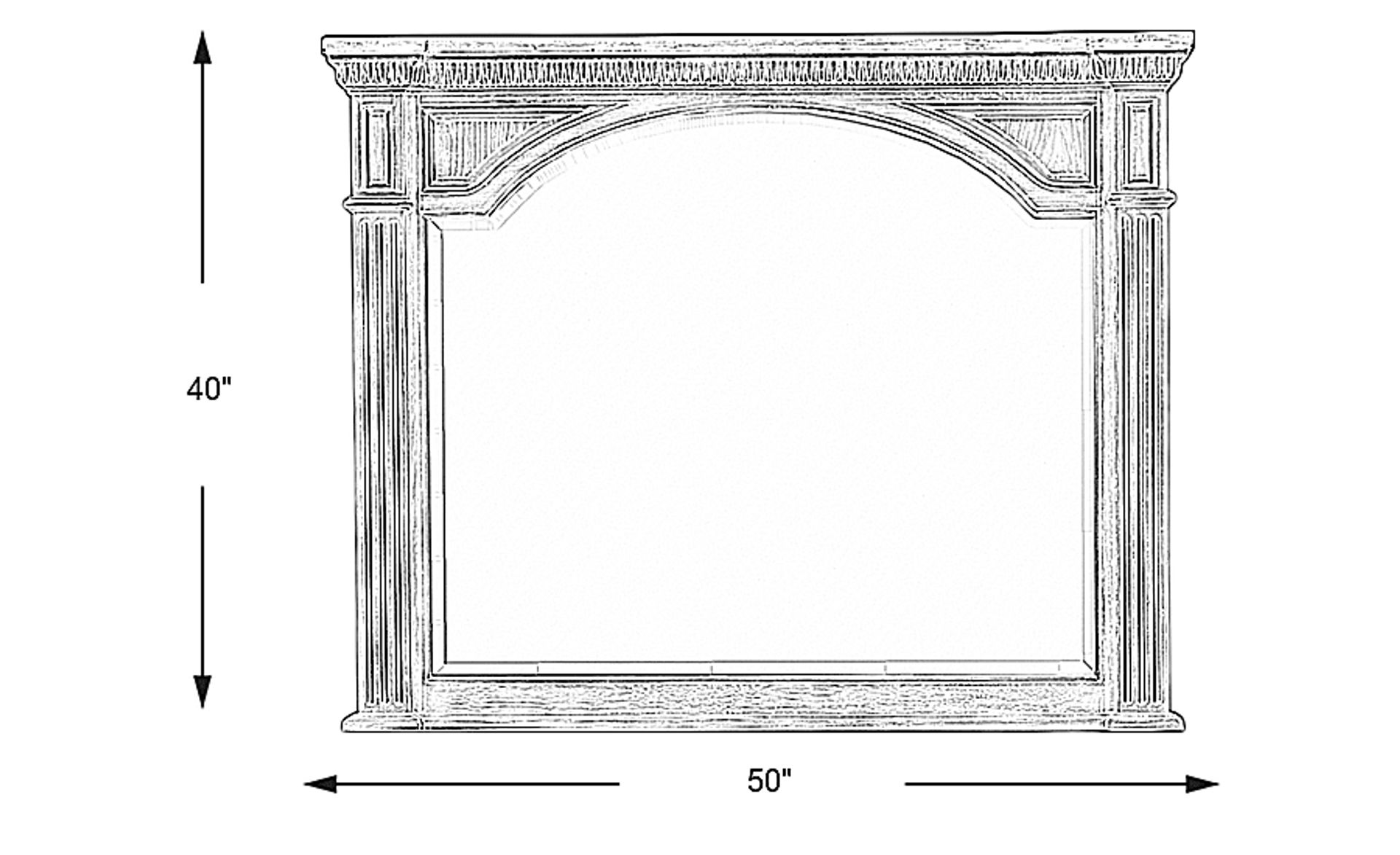 Dimension Image. Please refer to the Dimension Tab on this page for dimension details.