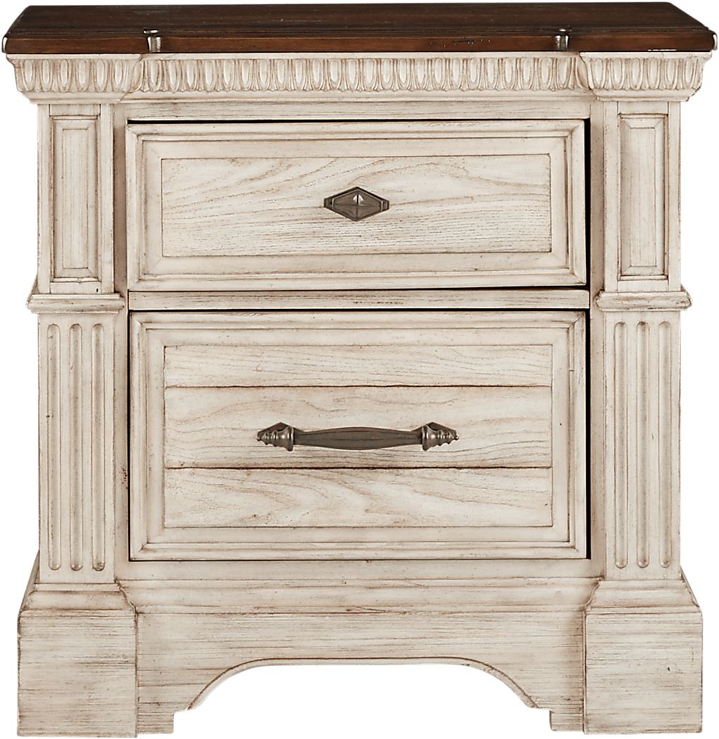 Summerset Cream Colors,Light Wood,White Nightstand | Rooms to Go