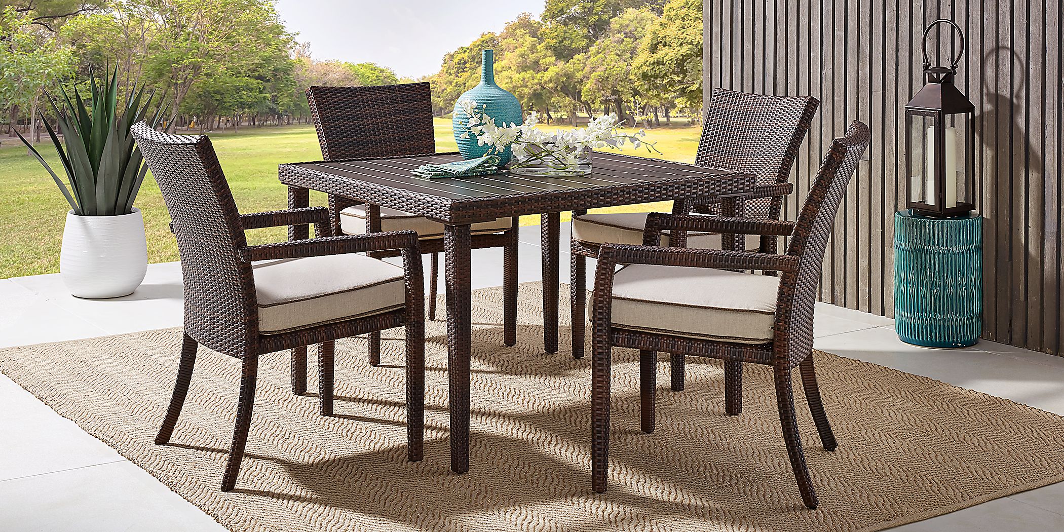 Summerset Way Brown Square Outdoor Dining Table - Rooms To Go