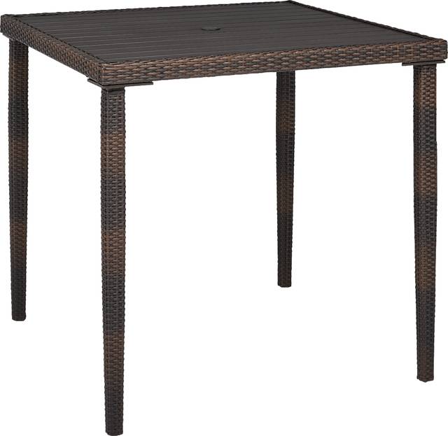 Summerset Way Brown Outdoor Balcony Bar Dining Table - Thumbnail - Image 1
