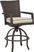 Summerset Way Brown Outdoor Balcony Stool with Sandstone Cushions