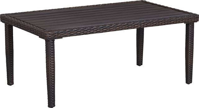 Summerset Way Brown Outdoor Cocktail Table - Thumbnail - Image 1