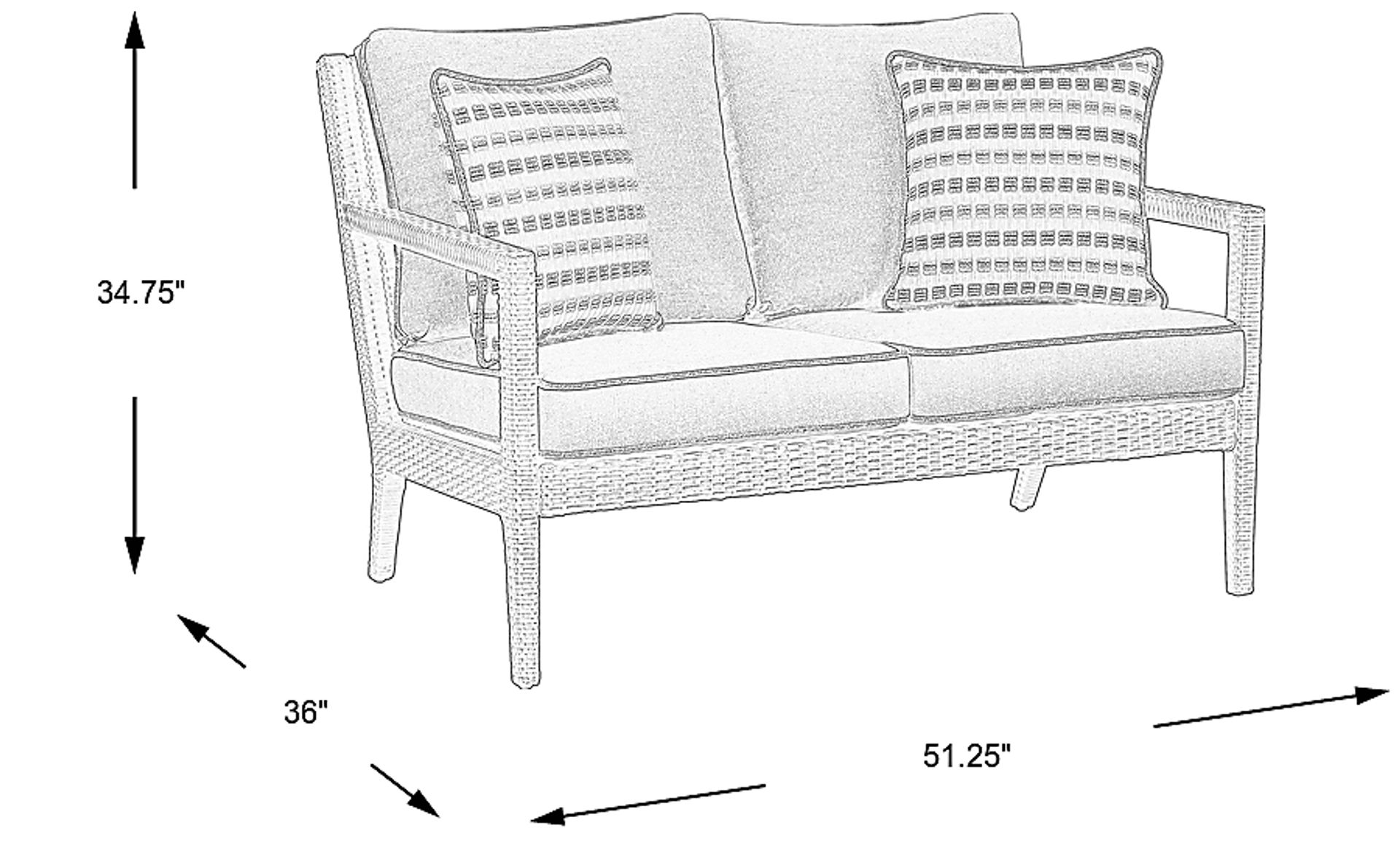 Dimension Image. Please refer to the Dimension Tab on this page for dimension details.