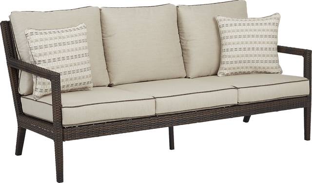 Summerset Way Brown 4 Pc Outdoor Seating Set with Sandstone Cushions - Thumbnail - Image 2