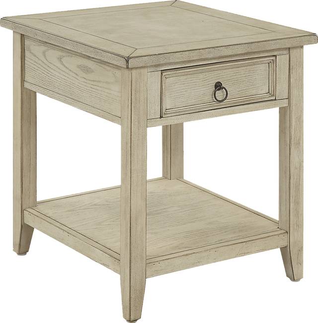 Summerville Way Beige End Table - Thumbnail - Image 1