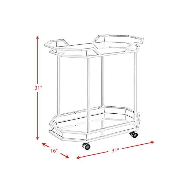 Sumrall Nickel Bar Cart - Thumbnail - Image 7