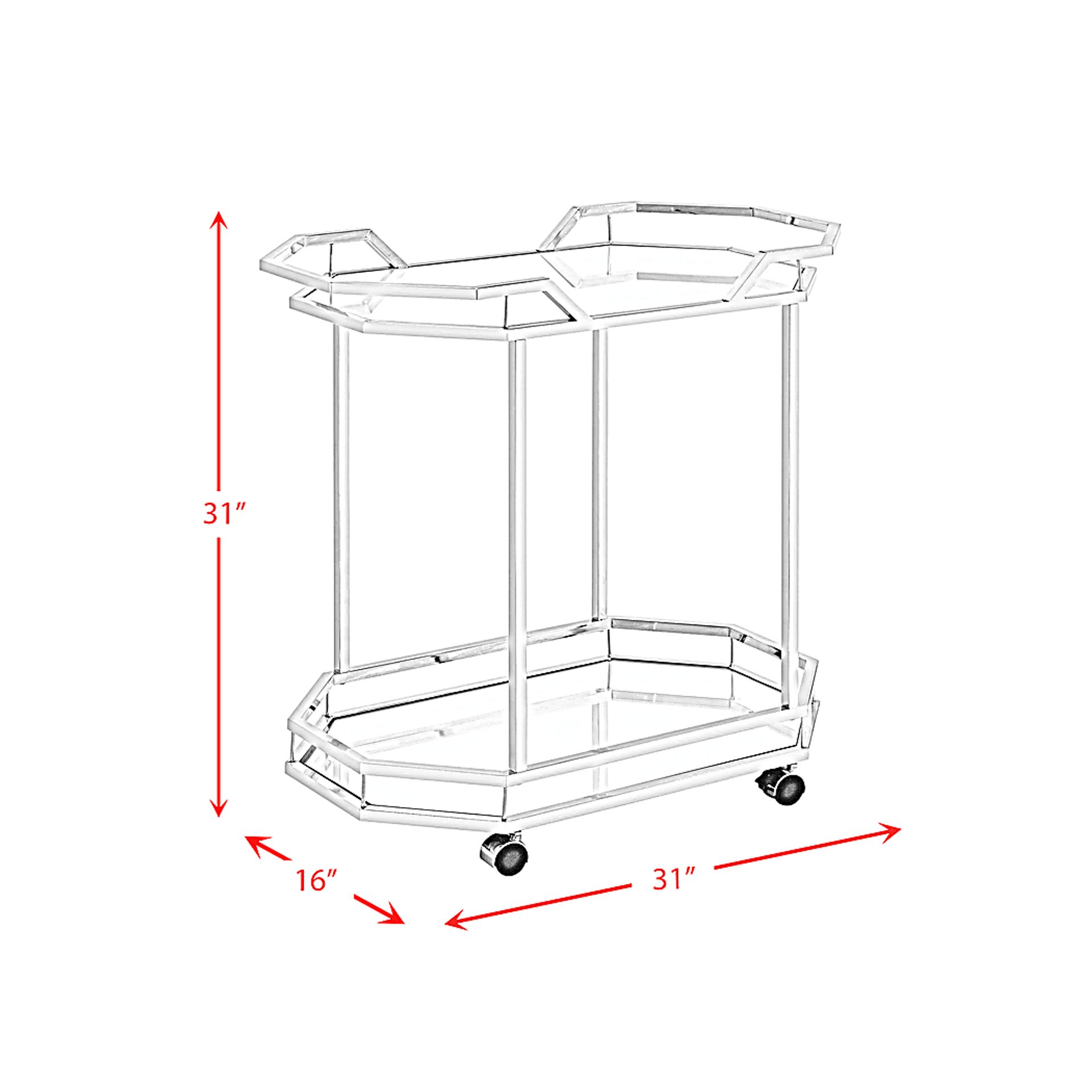 Sumrall Nickel Bar Cart - Image 7