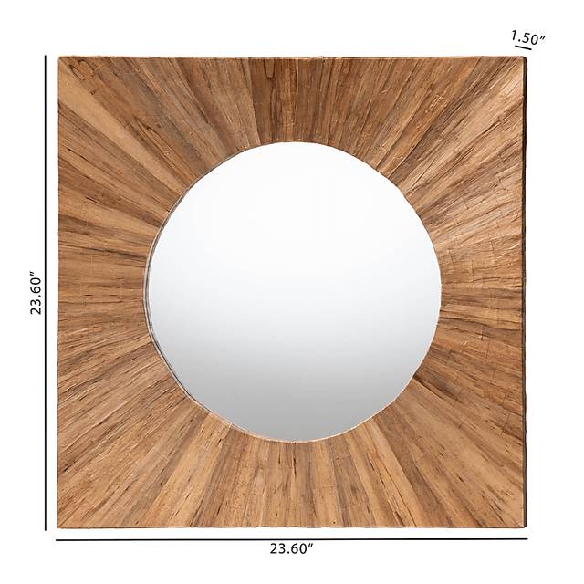 Sumstones Brown Square Mirror - Thumbnail - Image 5