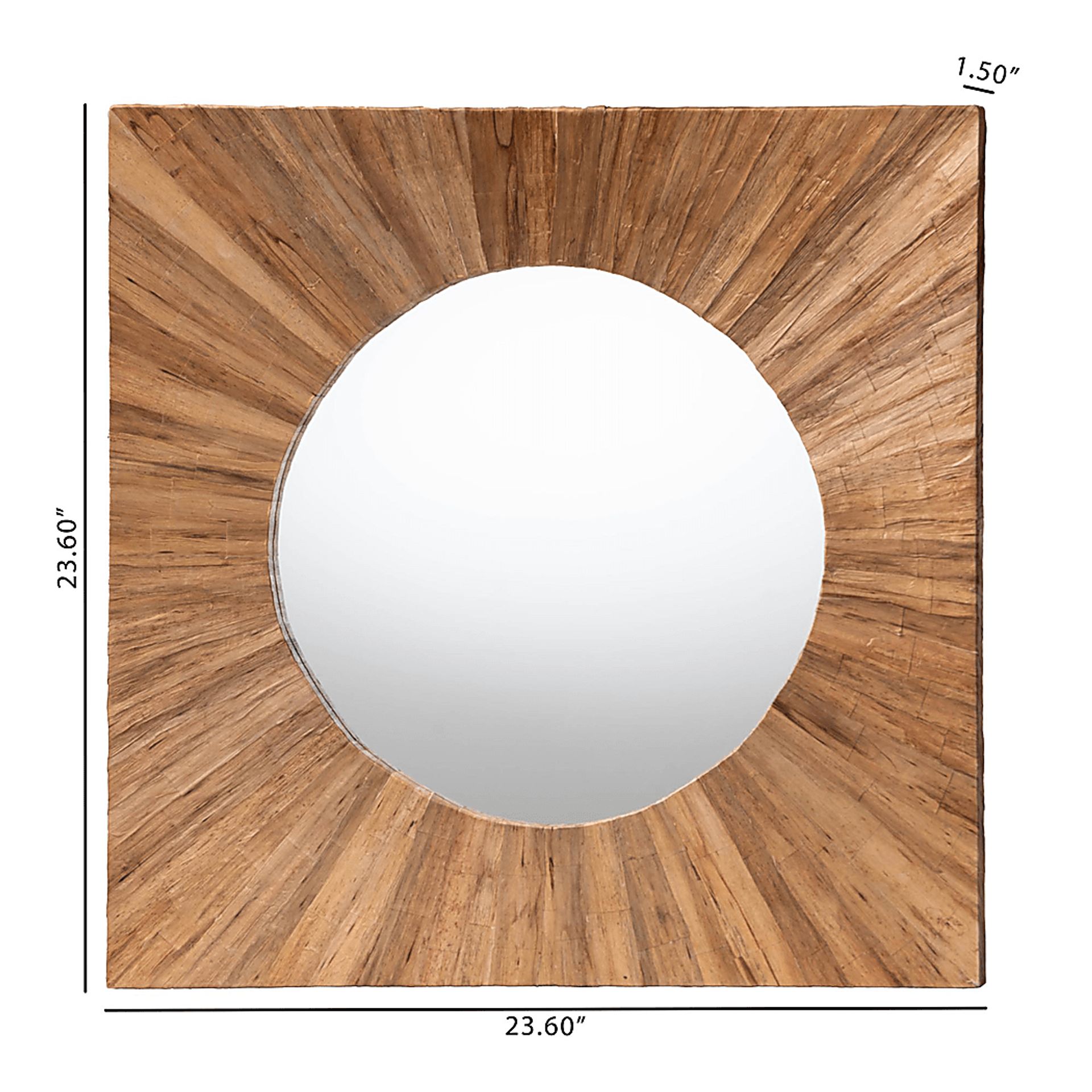 Sumstones Brown Square Mirror - Image 5